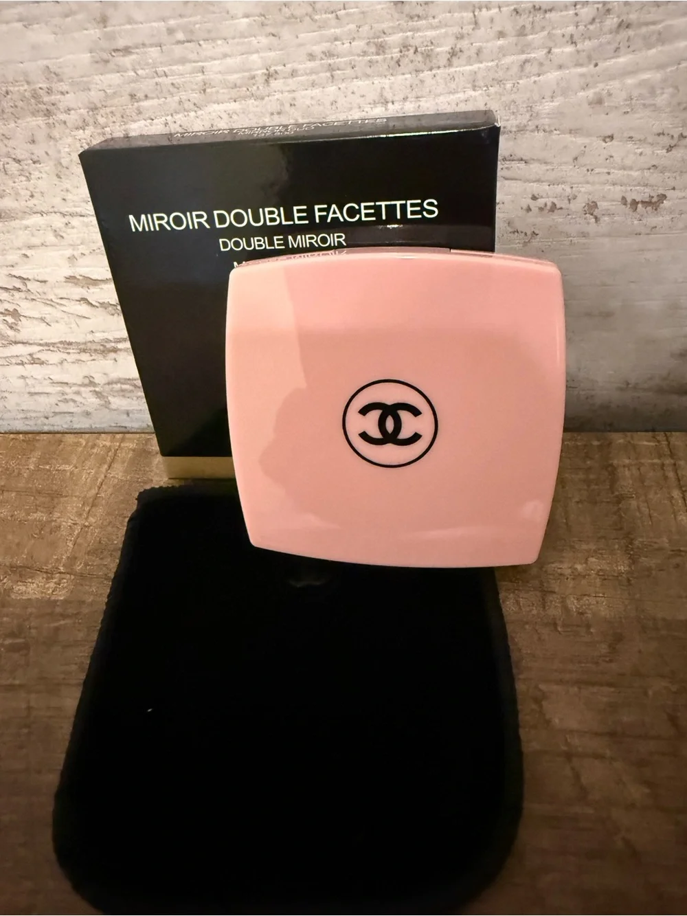 CHANEL beauty pink Compact Mirror double sided